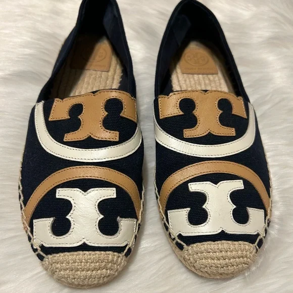 Tory Burch Navy and Tan Espadrilles - Picture 3 of 6